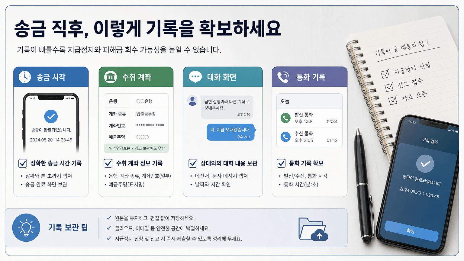 보이스피싱 송금 피해, 지급정지부터 피해금 회수까지 대응 순서