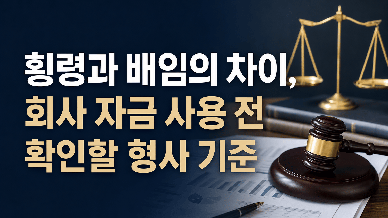 횡령과 배임의 차이, 회사 자금 사용 전 확인할 형사 기준