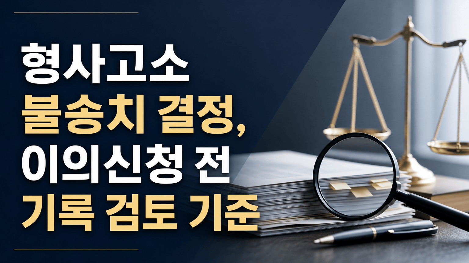 형사고소 불송치 결정, 이의신청 전 기록 검토 기준