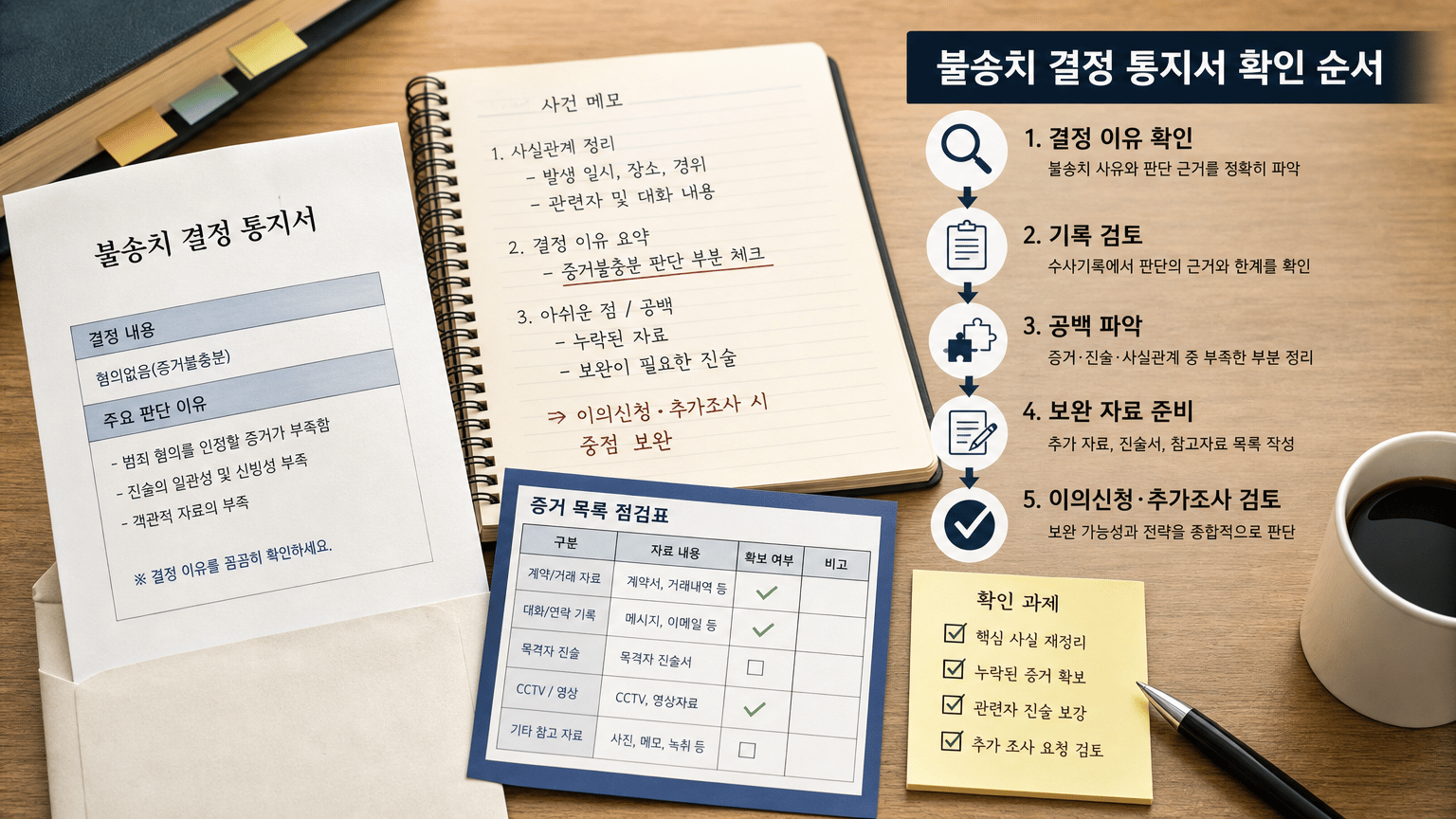 형사고소 불송치 결정, 이의신청 전 기록 검토 기준
