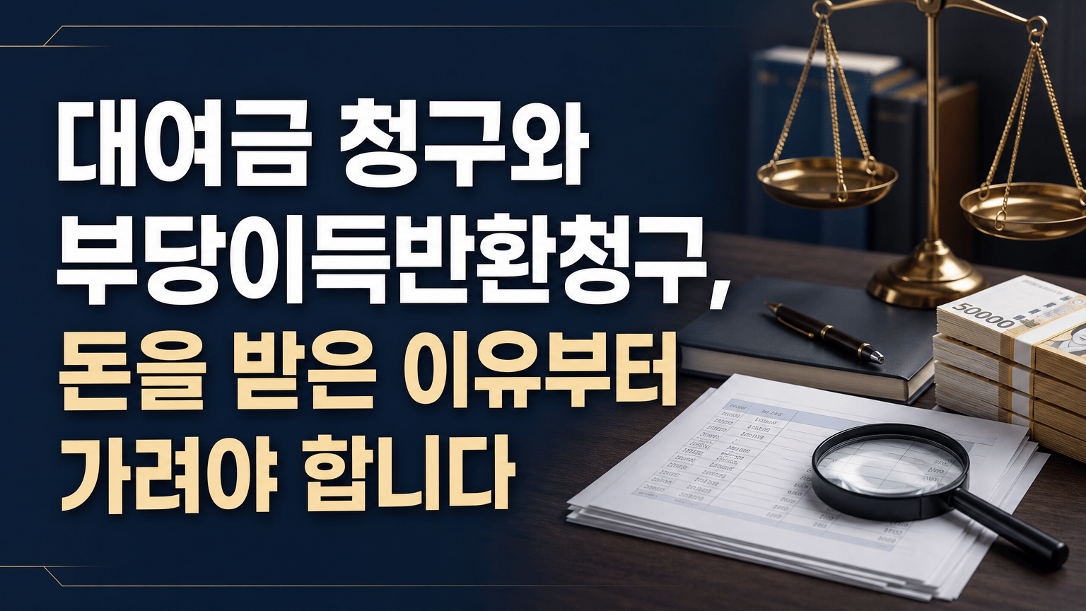 대여금 청구와 부당이득반환청구, 돈을 받은 이유부터 가려야 합니다