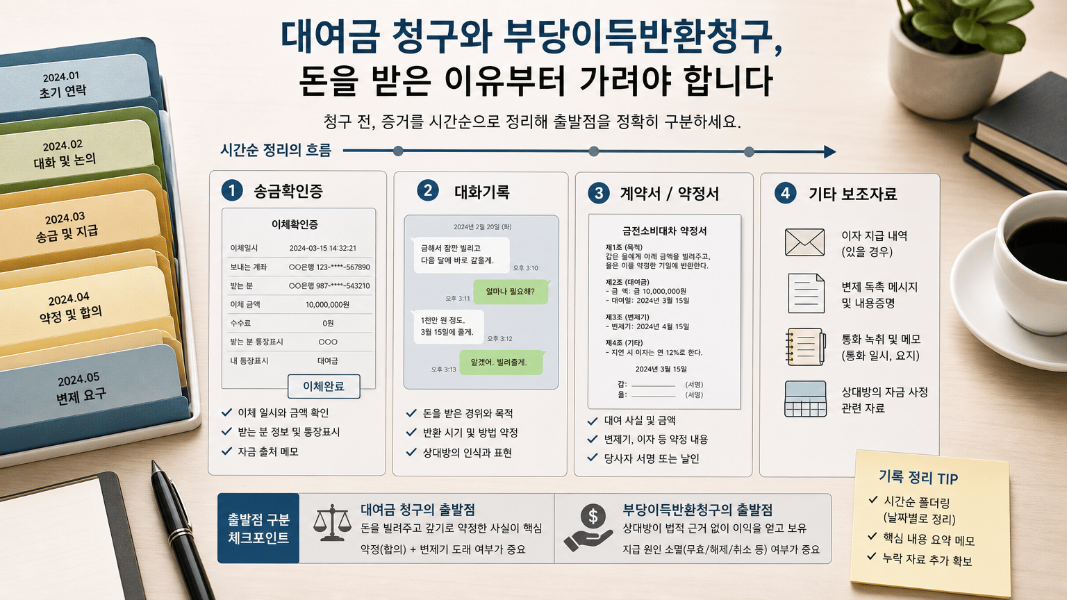 대여금 청구와 부당이득반환청구, 돈을 받은 이유부터 가려야 합니다