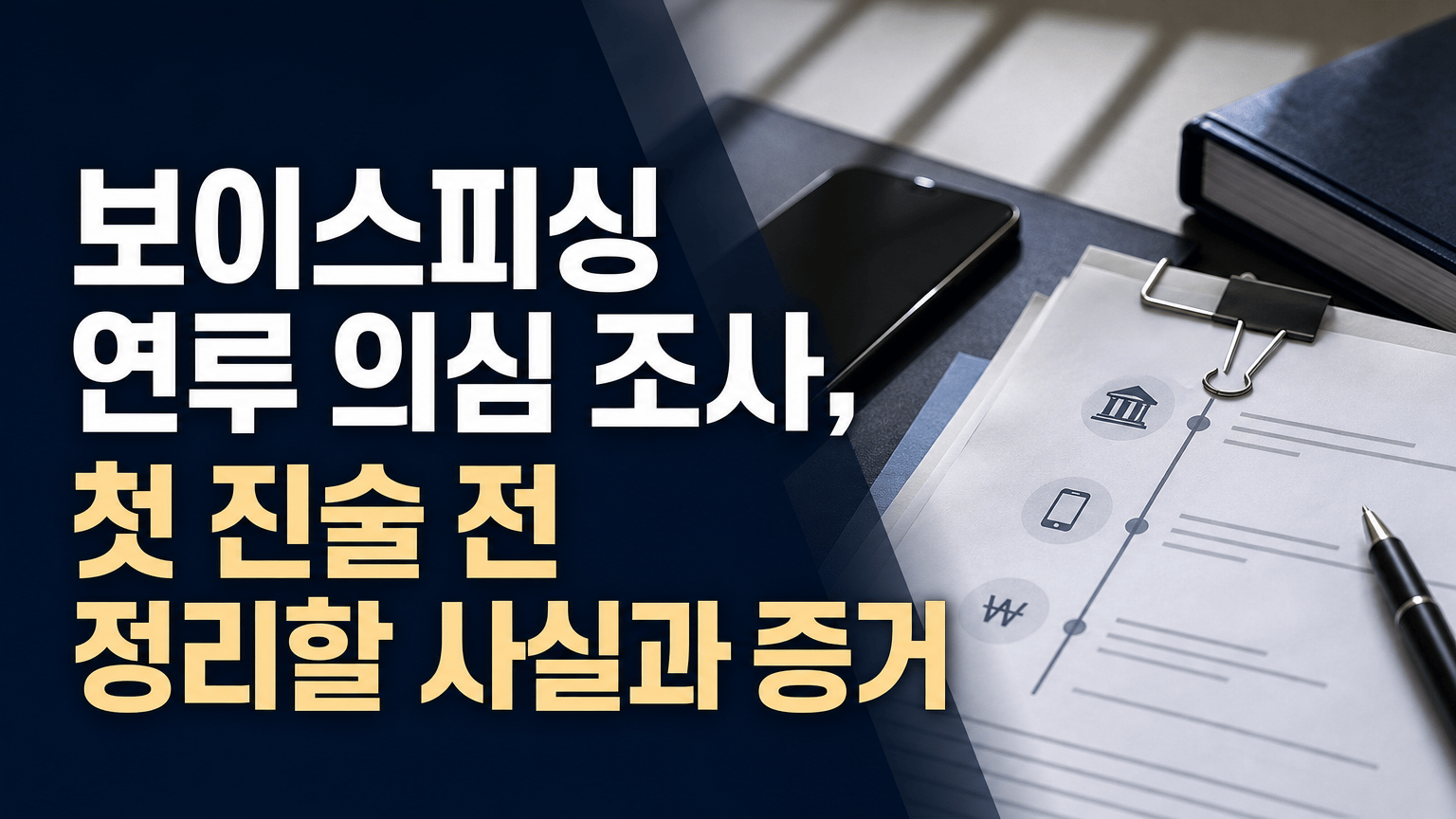 보이스피싱 연루 의심 조사, 첫 진술 전 정리할 사실과 증거