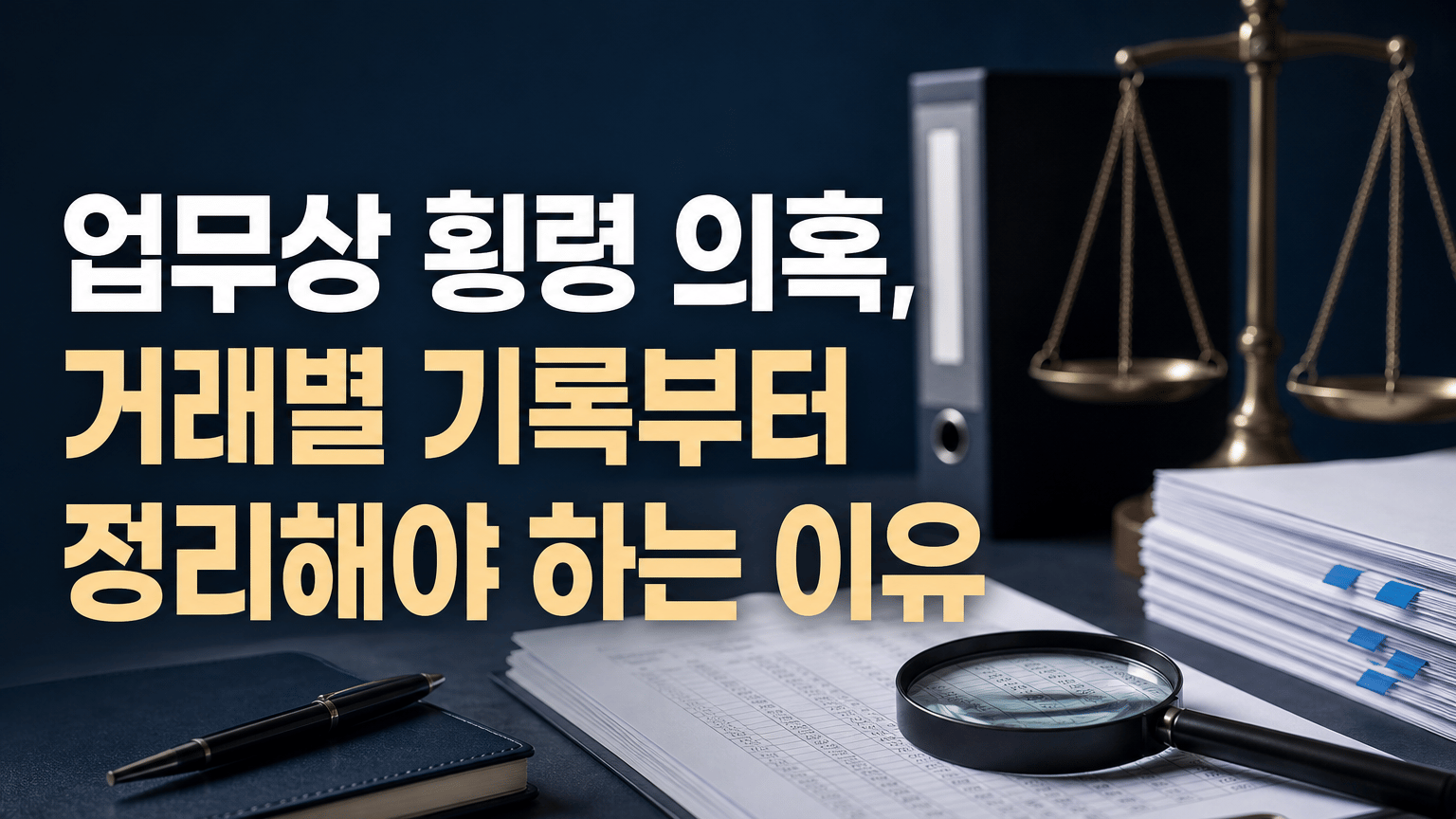 업무상 횡령 의혹, 거래별 기록부터 정리해야 하는 이유