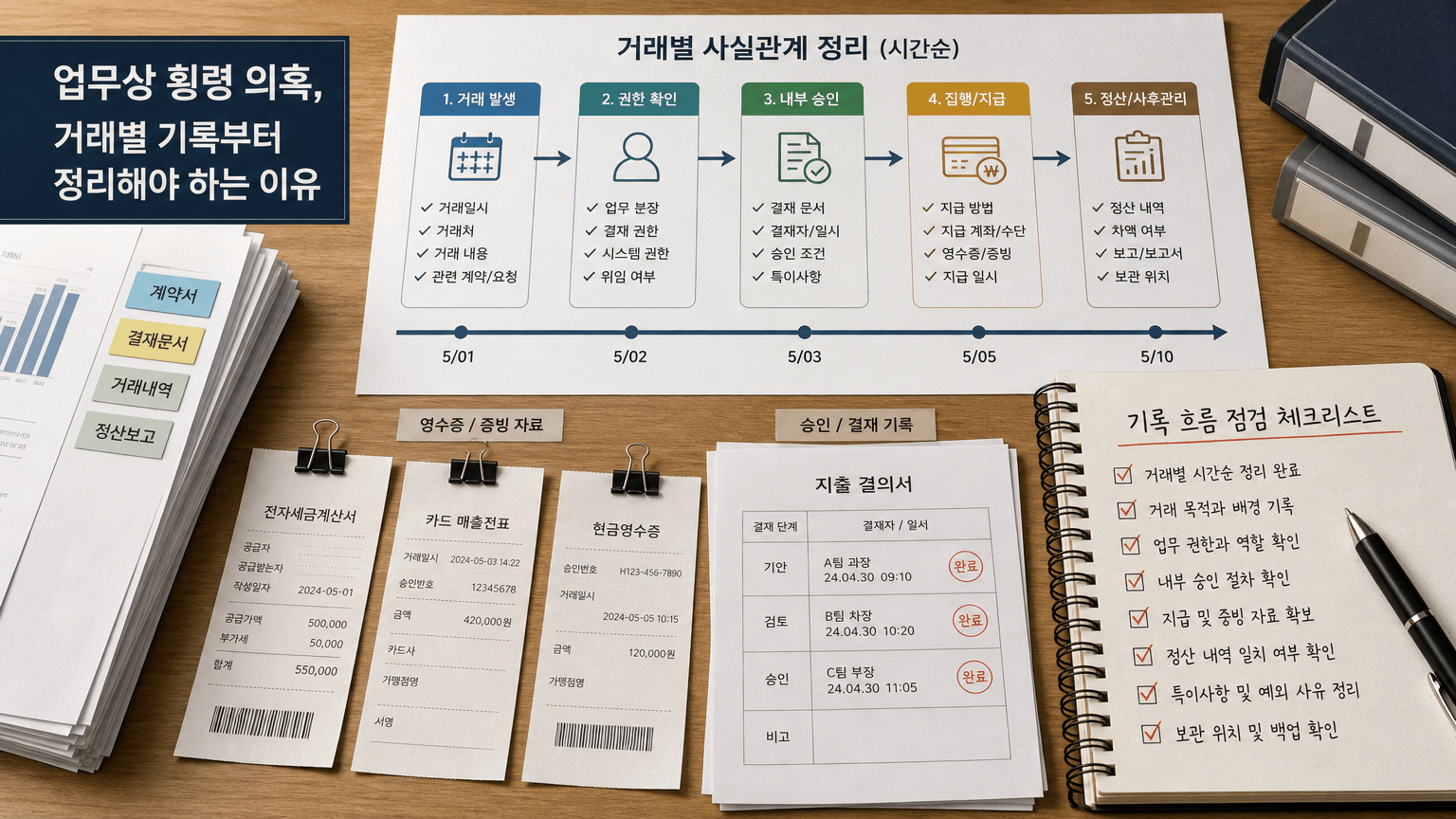 업무상 횡령 의혹, 거래별 기록부터 정리해야 하는 이유