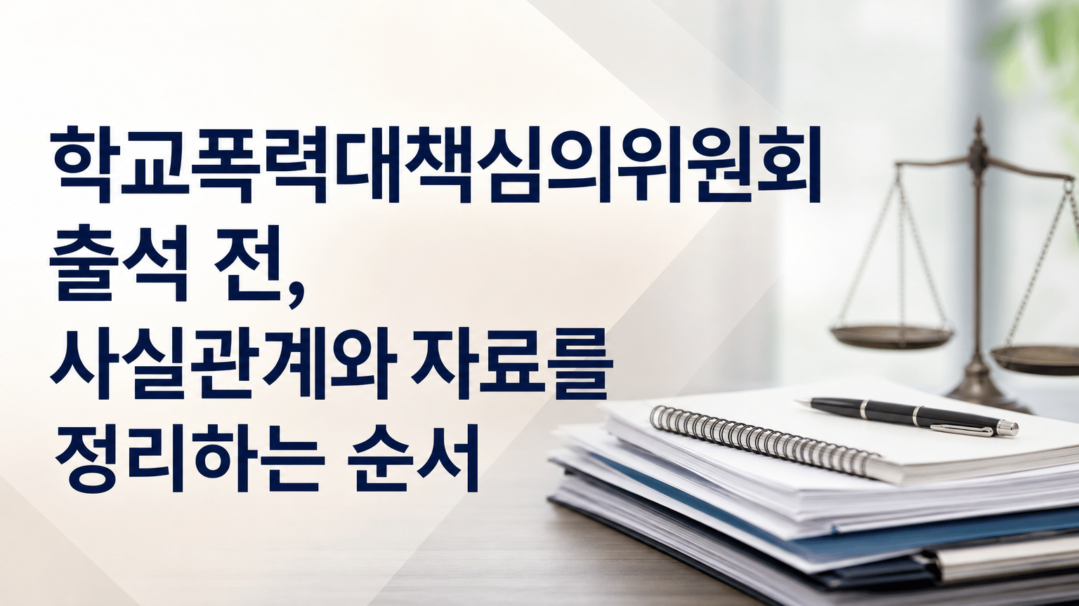 학교폭력대책심의위원회 출석 전, 사실관계와 자료를 정리하는 순서