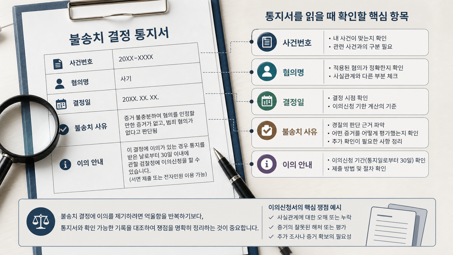 불송치 통지 후 이의신청서, 수사기록에서 쟁점 찾기