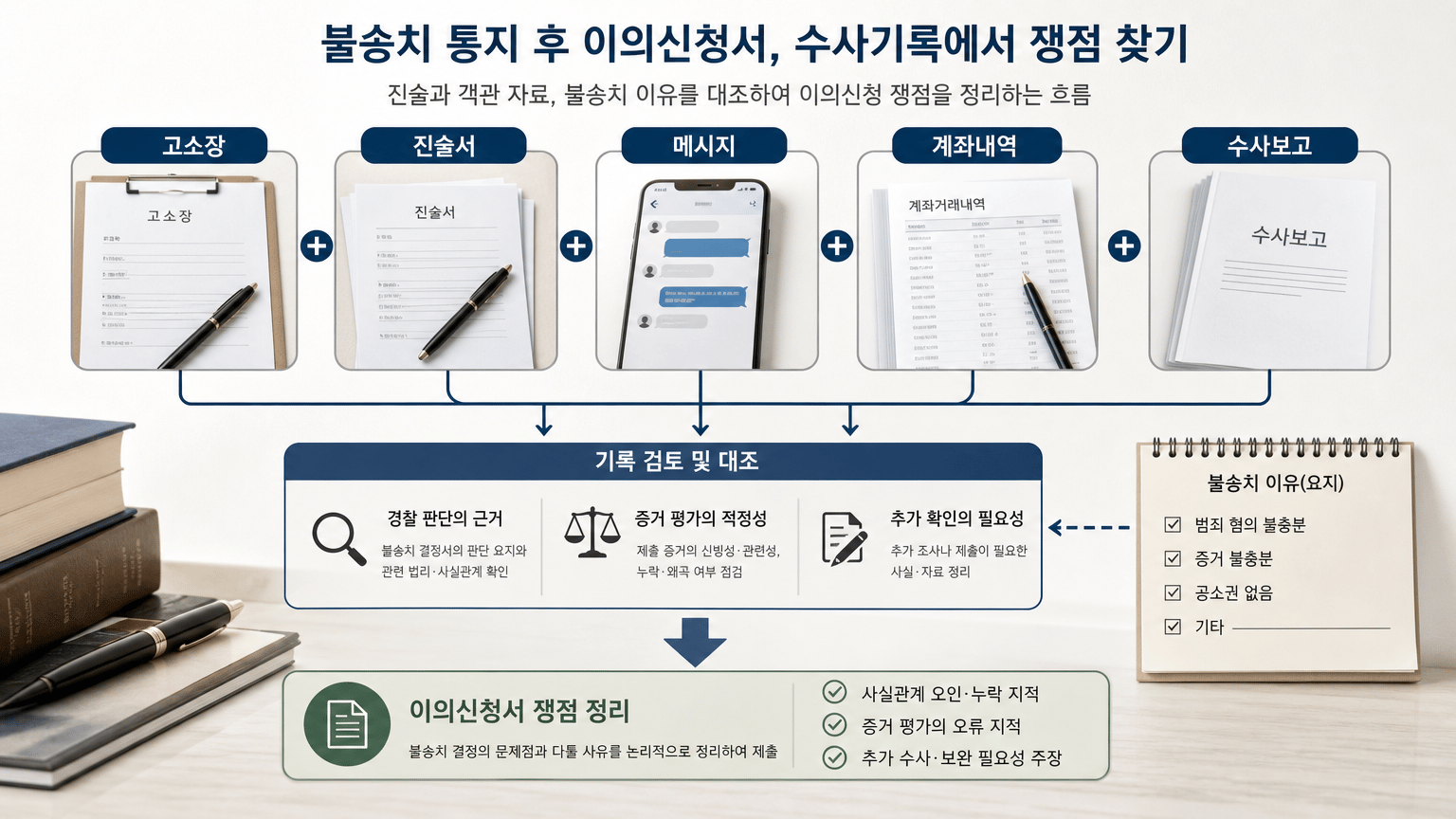 불송치 통지 후 이의신청서, 수사기록에서 쟁점 찾기