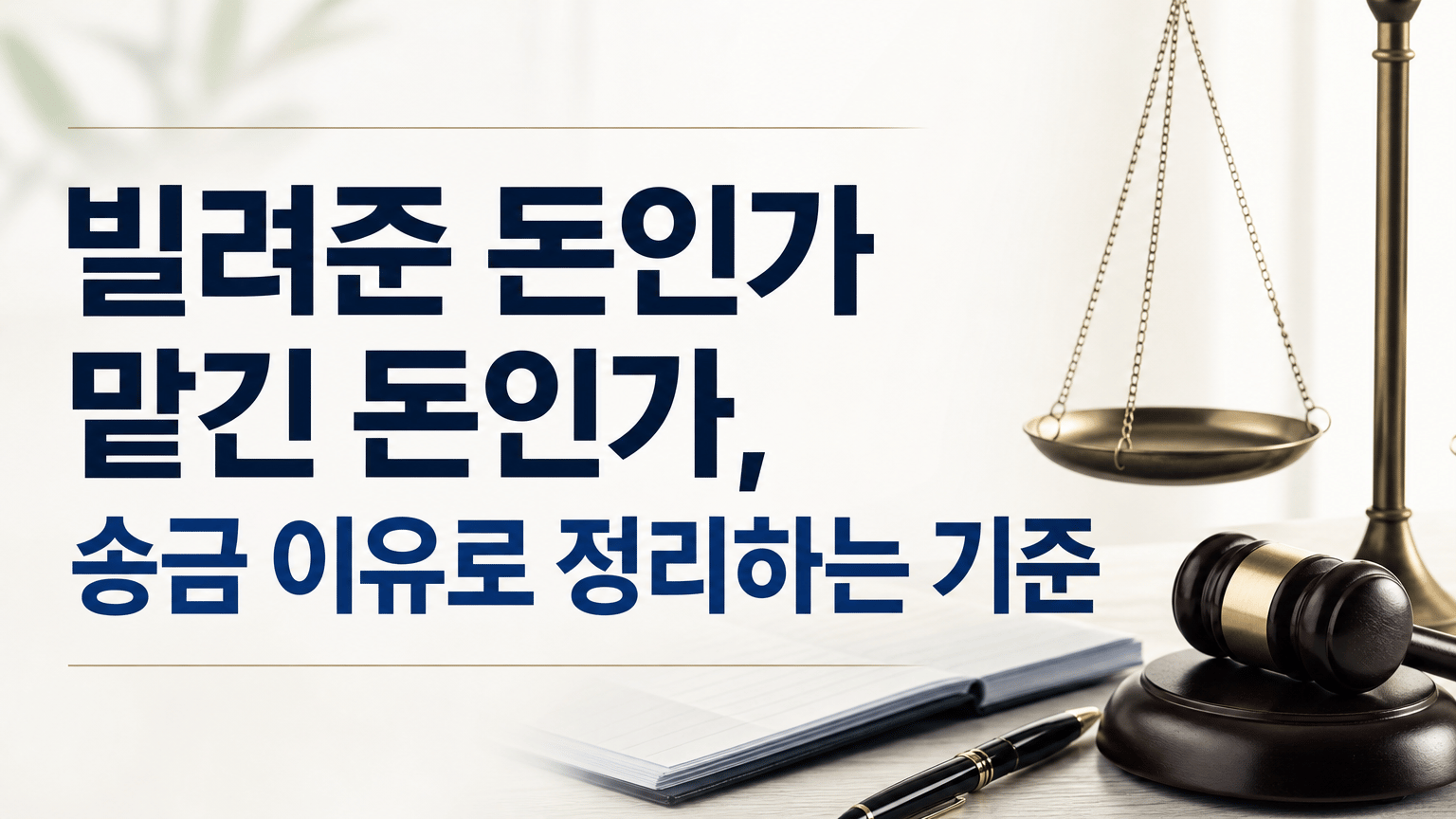 빌려준 돈인가 맡긴 돈인가, 송금 이유로 정리하는 기준