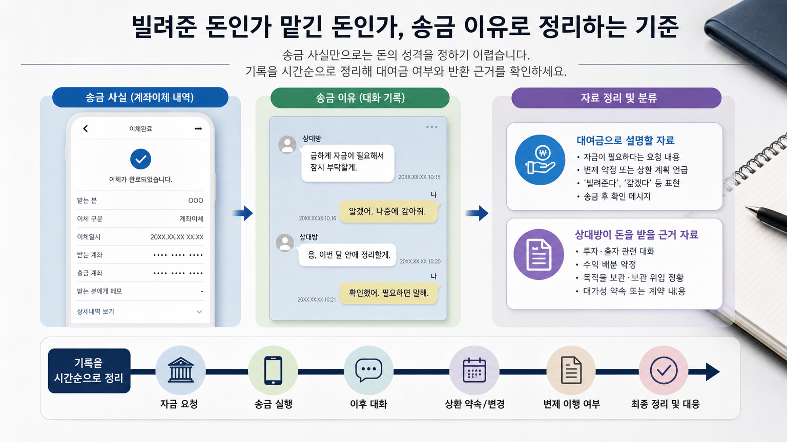 빌려준 돈인가 맡긴 돈인가, 송금 이유로 정리하는 기준