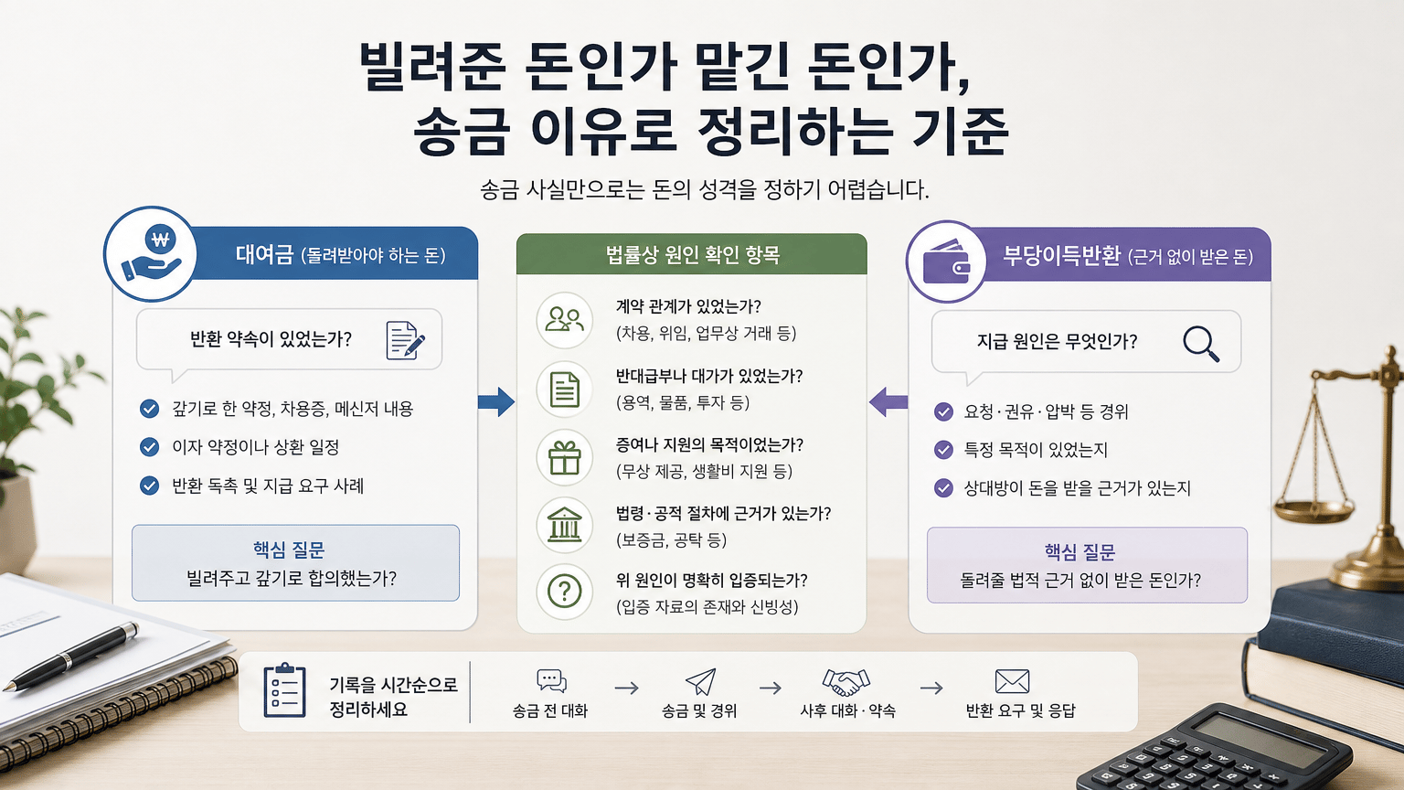 빌려준 돈인가 맡긴 돈인가, 송금 이유로 정리하는 기준