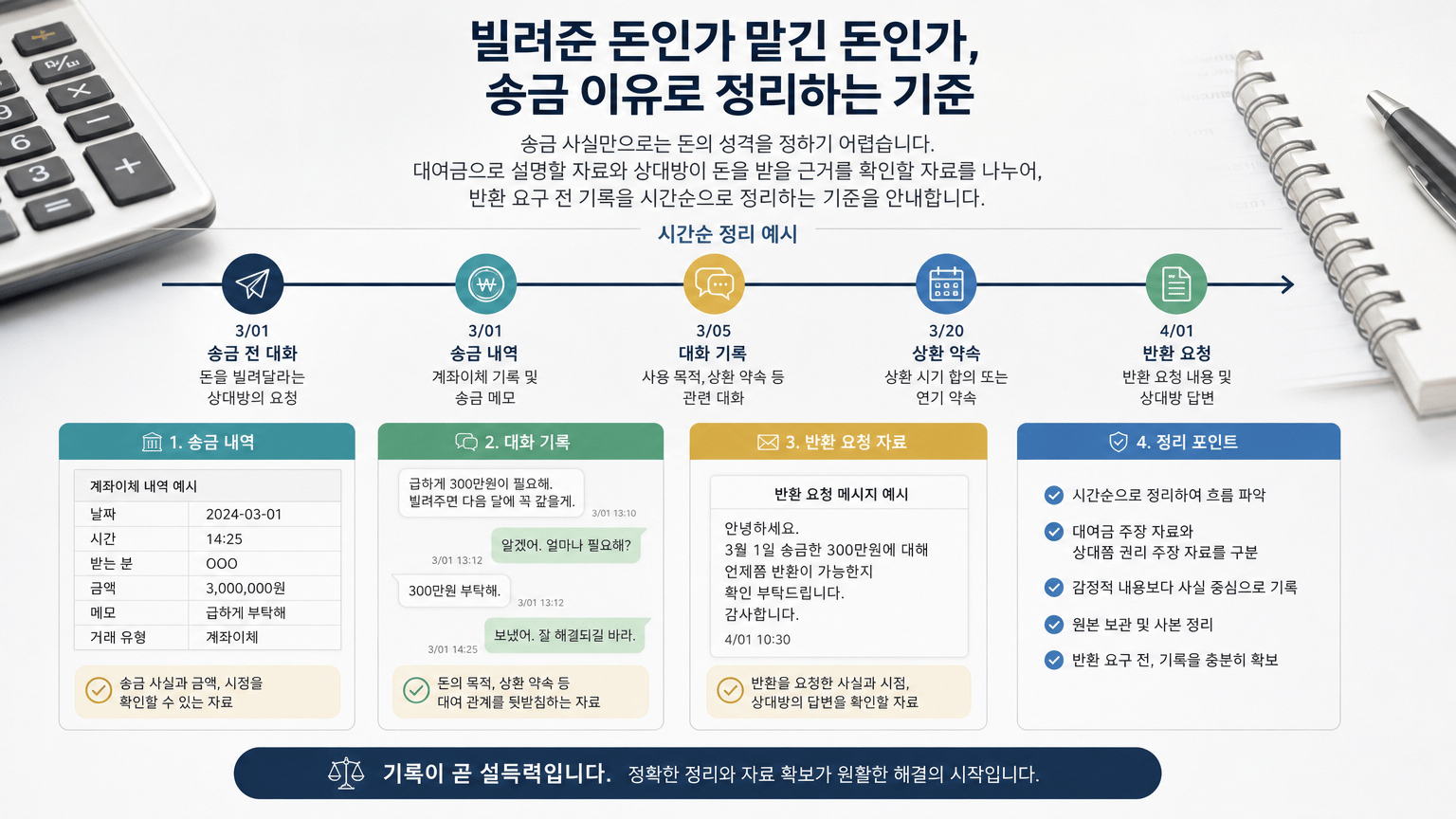 빌려준 돈인가 맡긴 돈인가, 송금 이유로 정리하는 기준